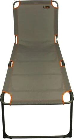 Portal Outdoor Lounger Sun Or Camping Bed Green With Orange Headrest And Stitching PT-CH-AVA -Hiking N Travel Sales 71rmkexcxll. ac sl1500