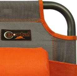 Portal Outdoor Lounger Sun Or Camping Bed Green With Orange Headrest And Stitching PT-CH-AVA -Hiking N Travel Sales 91e44f4 rel. ac sl1500