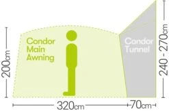 Quest Condor Air Tunnel High Only FITS FROM 240CM TO 270CM A3518HT -Hiking N Travel Sales a3518ht 6 midsize 1