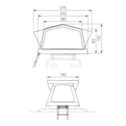 Dometic TRT 140 AIR Inflatable Rooftop Tent 9120002118 -Hiking N Travel Sales dometic trt140 air 9120002118 94283 11 1