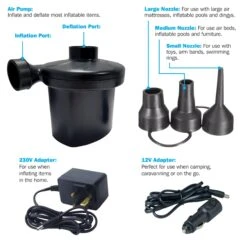 Streetwize Electric Air Pump 240/12 Volt SWAP 8 Streetwize Electric Air Pump 240/12 Volt SWAP -Hiking N Travel Sales image 4 1