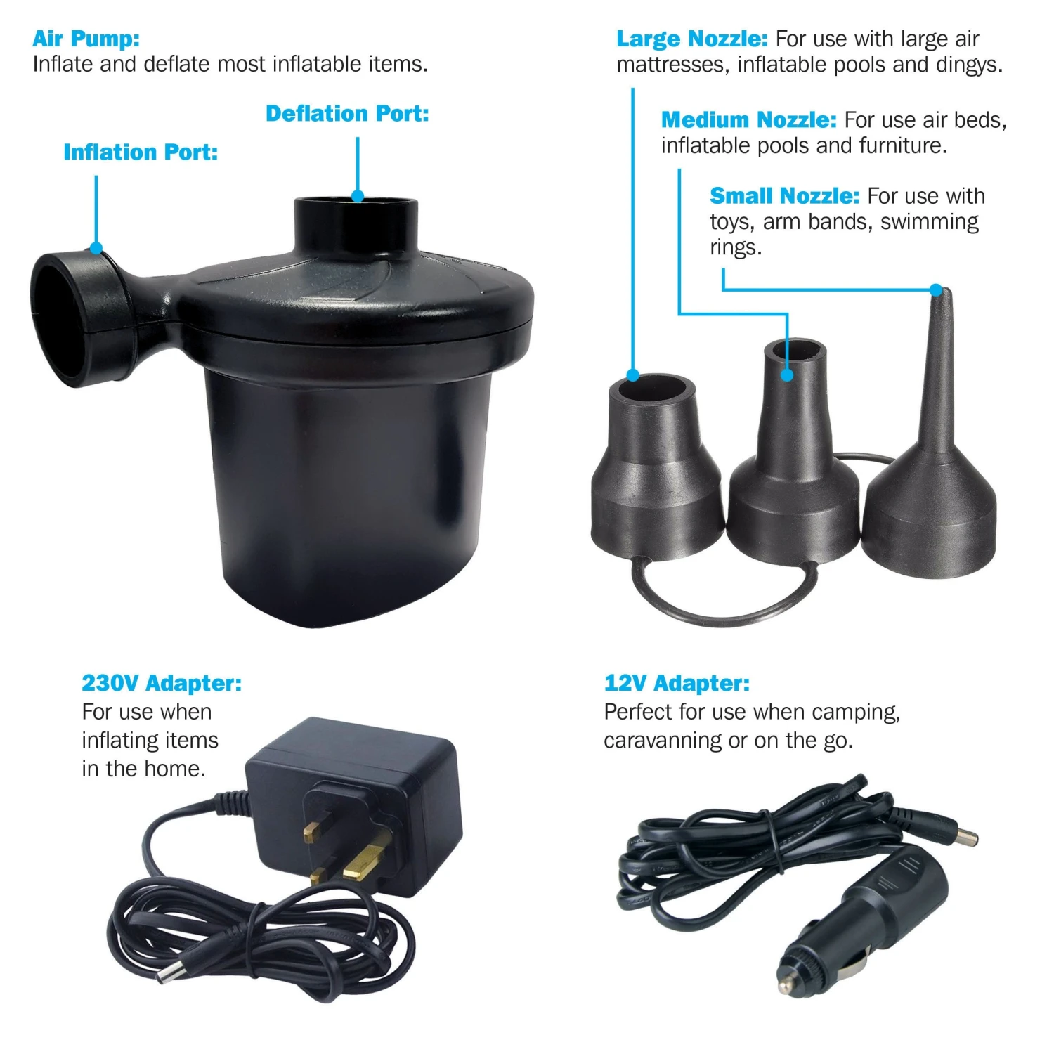 Streetwize Electric Air Pump 240/12 Volt SWAP 4 Streetwize Electric Air Pump 240/12 Volt SWAP - Image 4