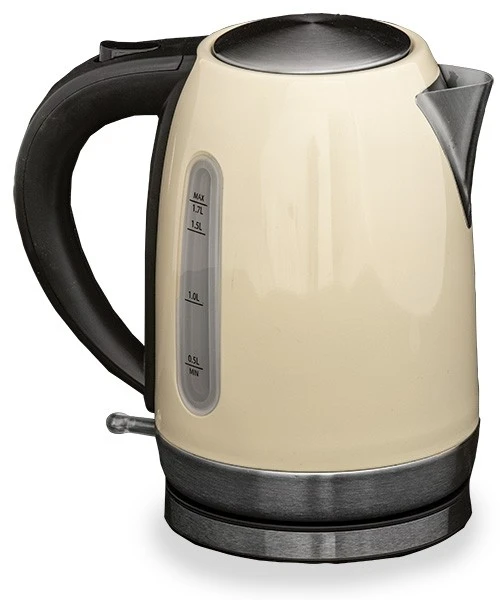 Quest Rocket Low Wattage Cream Stainless Steel Kettle (1.7L) K0035CR 1 Quest Rocket Low Wattage Cream Stainless Steel Kettle (1.7L) K0035CR