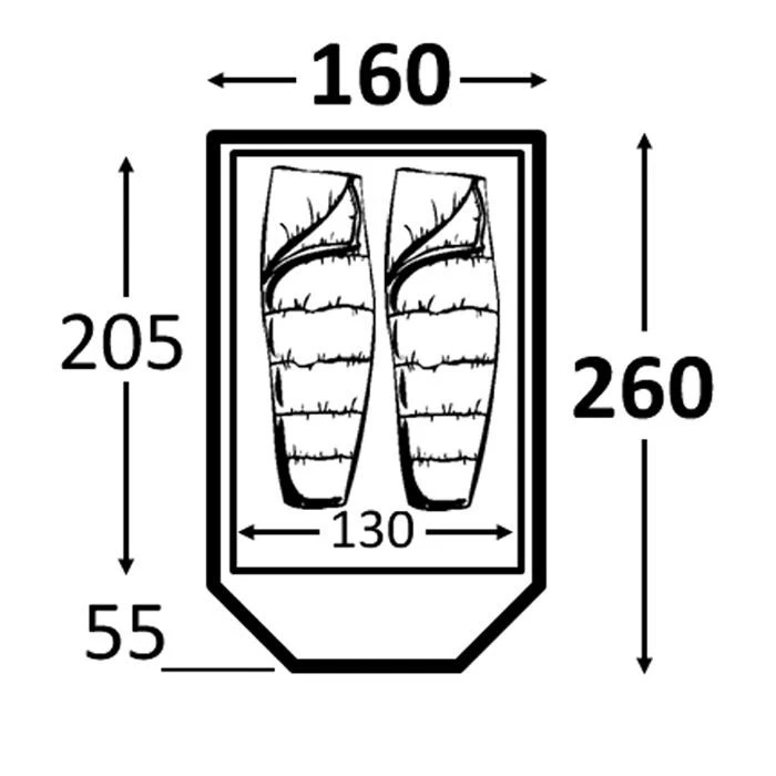 Kampa Brighton 2 BLUE 4 Kampa Brighton 2 BLUE - Image 4