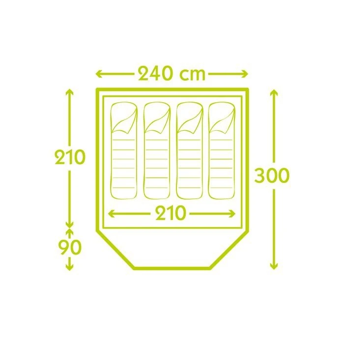 Kampa Brighton 4 CT3324 9120000238 Grey 2 Kampa Brighton 4 CT3324 9120000238 Grey - Image 2