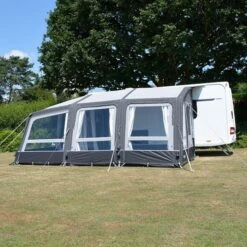 Dometic Grande AIR All-Season Extension Left Hand 9120001141 2022 -Hiking N Travel Sales kampagrandeallseasonextensionleftoutside compressor 1 2