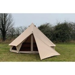 Quest Elite Bell Tent Signature 5 Metre A5001 -Hiking N Travel Sales questbell4mwithdoortarp compressor 1 1