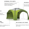 Zempire Aerobase 3 Inflatable Shelter Gazebo 350x350cm ZE-0160350-001 INC 1 WALL