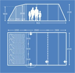 Kampa Croyde 6 AIR POLYCOTTON Package With Carpet And Groundsheet -Hiking N Travel Sales s l500 1 41 1 2 1