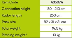 Quest Falcon Inflatable Air 300 Drive Away Awning (low) A3507A -Hiking N Travel Sales s l500 3 12