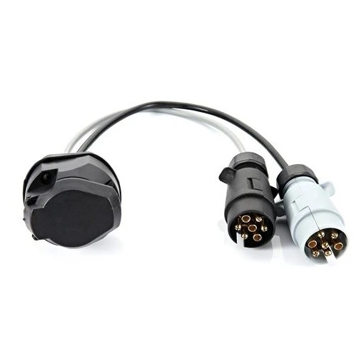 Streetwize Twin Electric (12N/12S) Car To Caravan Adaptor 7 Pin To 13 Pin LW654 1 Streetwize Twin Electric (12N/12S) Car To Caravan Adaptor 7 Pin To 13 Pin LW654