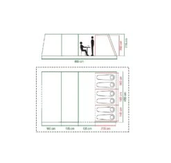 Coleman Weathermaster 6XL AIR TENT PACKAGE 2000035188 2023 -Hiking N Travel Sales weathermaster 6xl floor plan 1 2